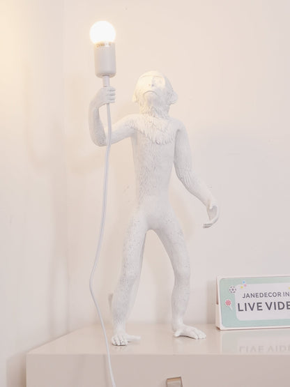 Monkey Resin Table Lamp