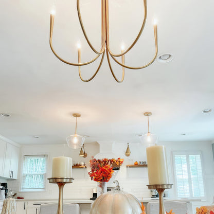 Swoop Arm Chandelier