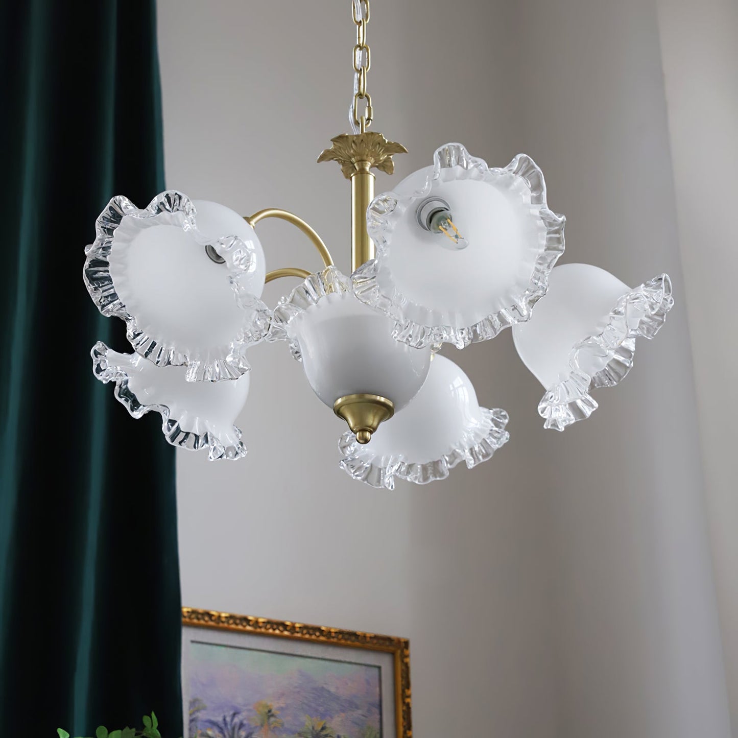 Floral Glass Chandelier