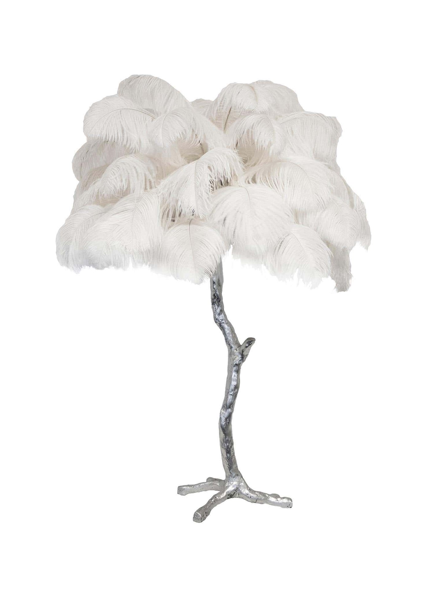 Ostrich Feather Table Lamp