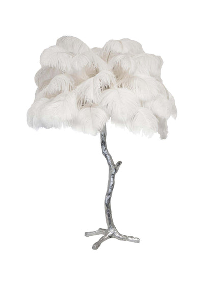 Ostrich Feather Table Lamp