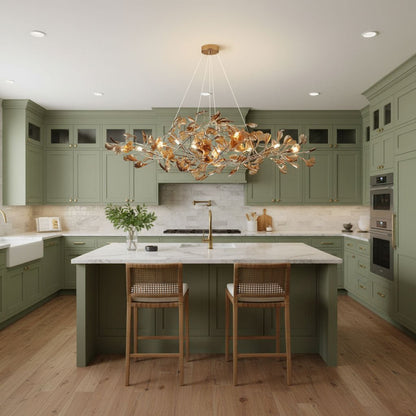 Acrylic Ginkgo Leaf Chandelier