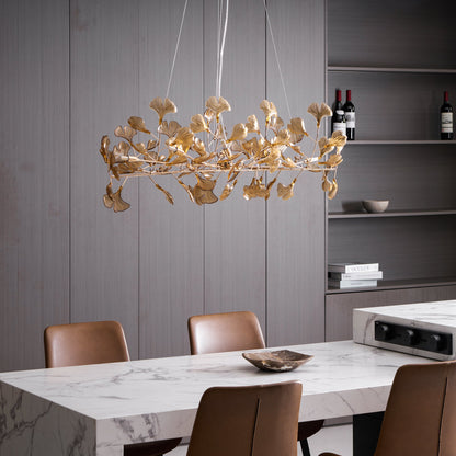 Acrylic Ginkgo Leaf Chandelier