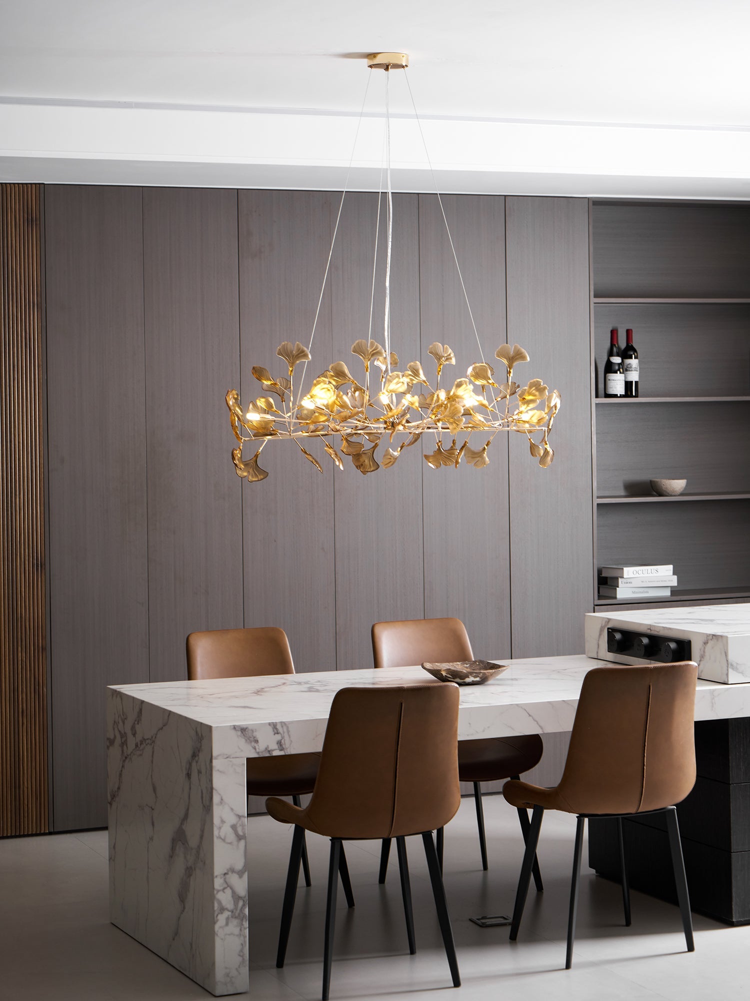 Acrylic Ginkgo Leaf Chandelier