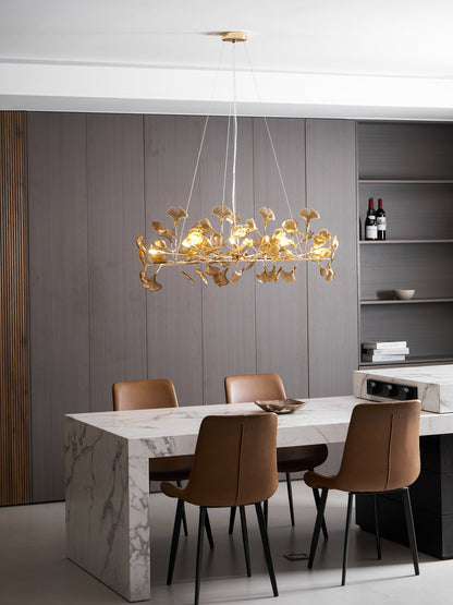 Acrylic Ginkgo Leaf Chandelier