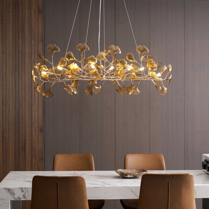 Acrylic Ginkgo Leaf Chandelier