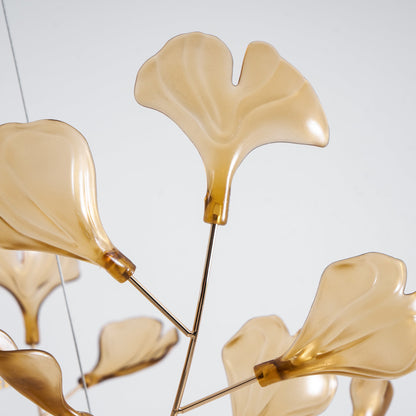 Acrylic Ginkgo Leaf Chandelier