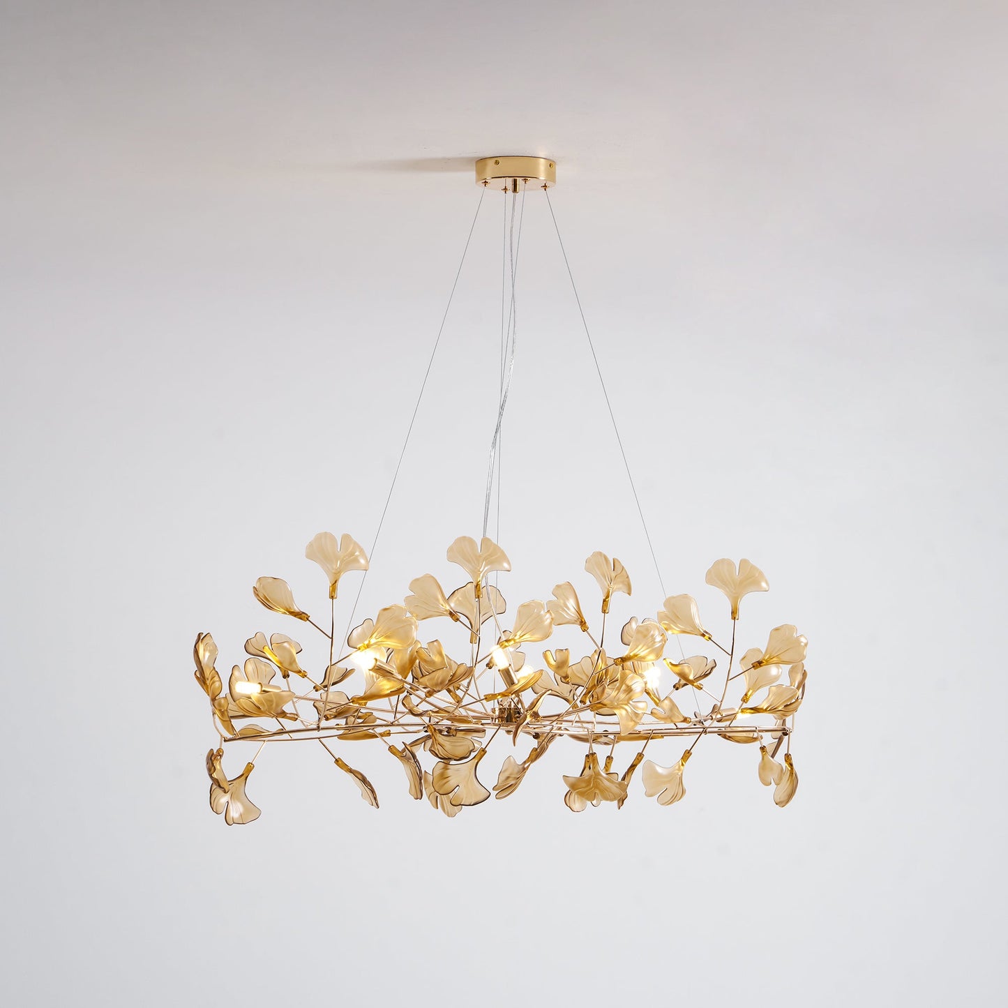 Acrylic Ginkgo Leaf Chandelier
