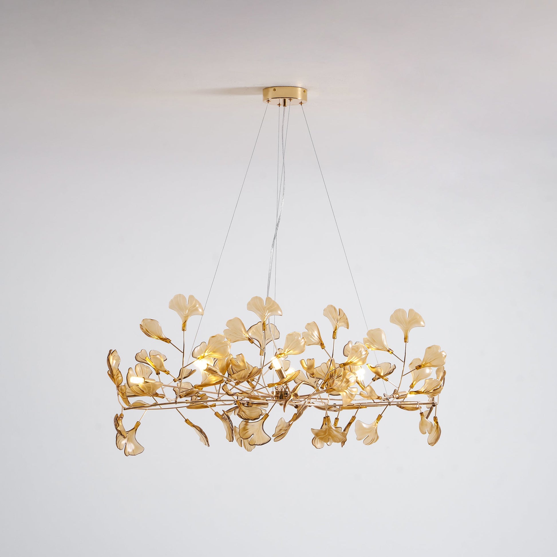 Acrylic Ginkgo Leaf Chandelier
