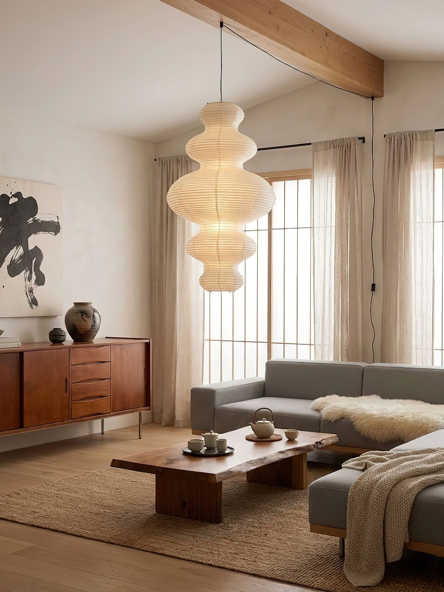 Akari Juni Pendant Swag Lamp