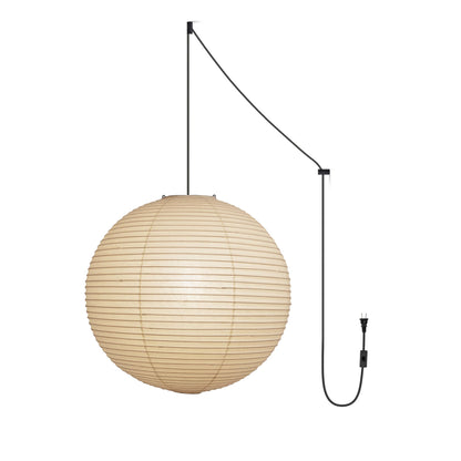 Akari A Pendant Swag Light (black plug wire)