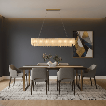Alabaster Cascade Tiered Chandelier