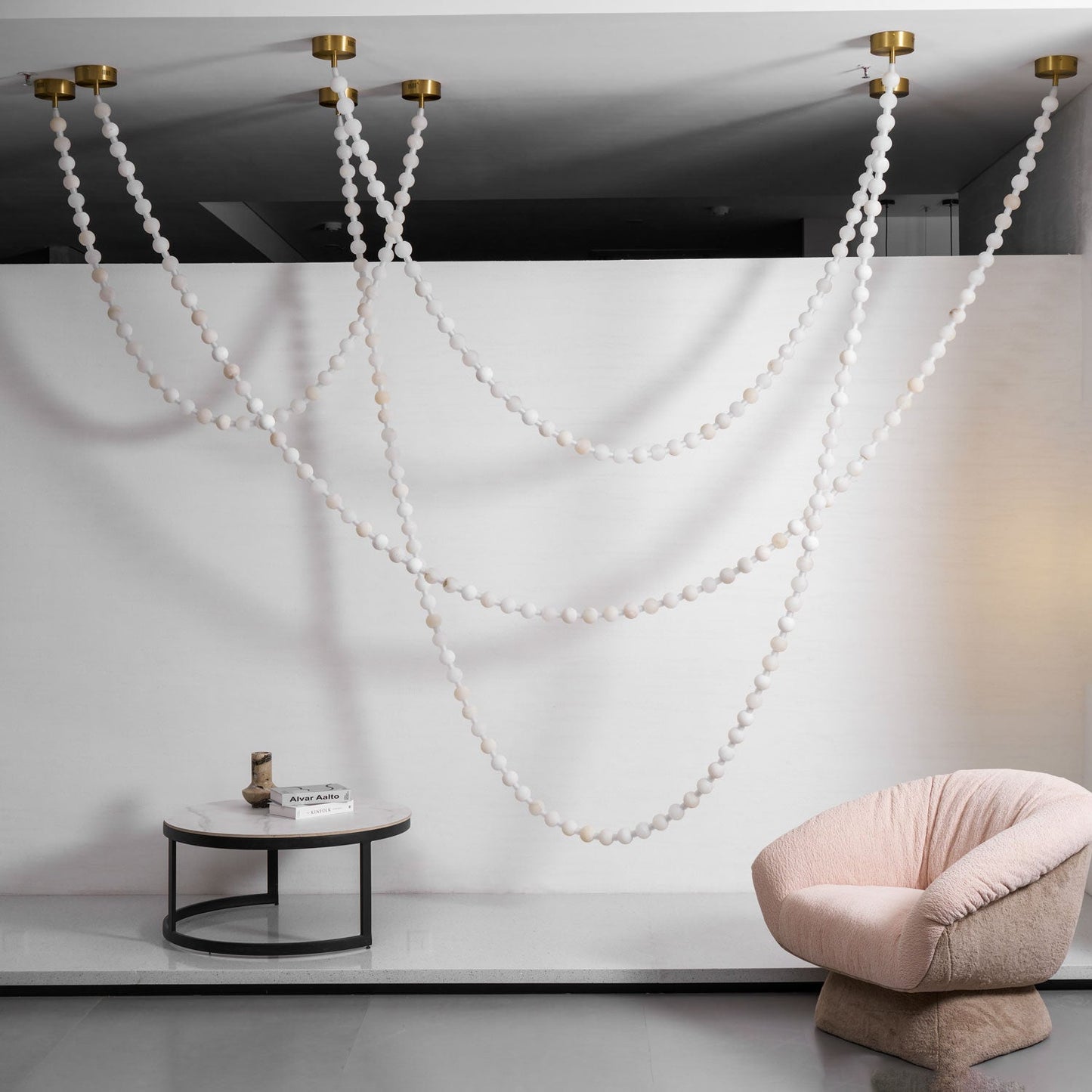 Alabaster Pearl Necklace Chandelier