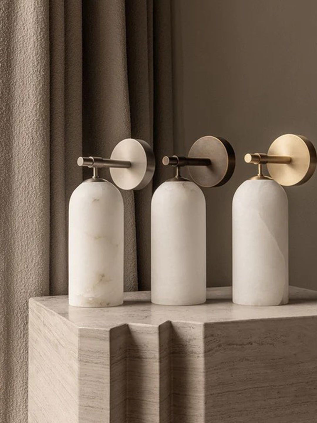 Pillar Alabaster Wall Sconce