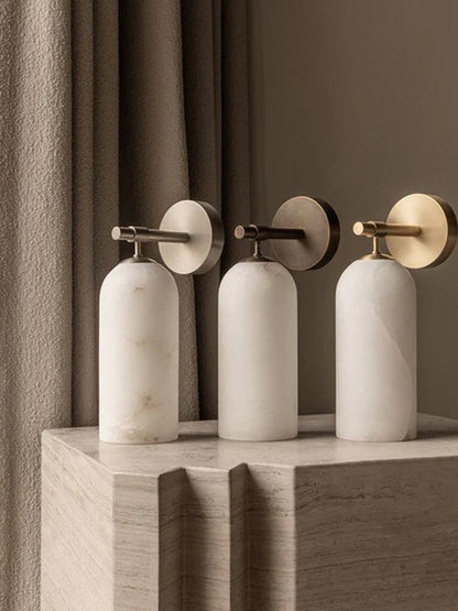 Pillar Alabaster Wall Sconce