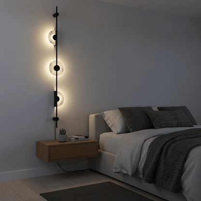 Alabaster Vertical Plug-in Wall Sconce