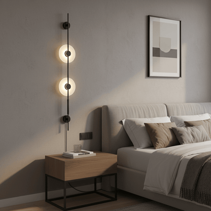 Alabaster Vertical Plug-in Wall Sconce