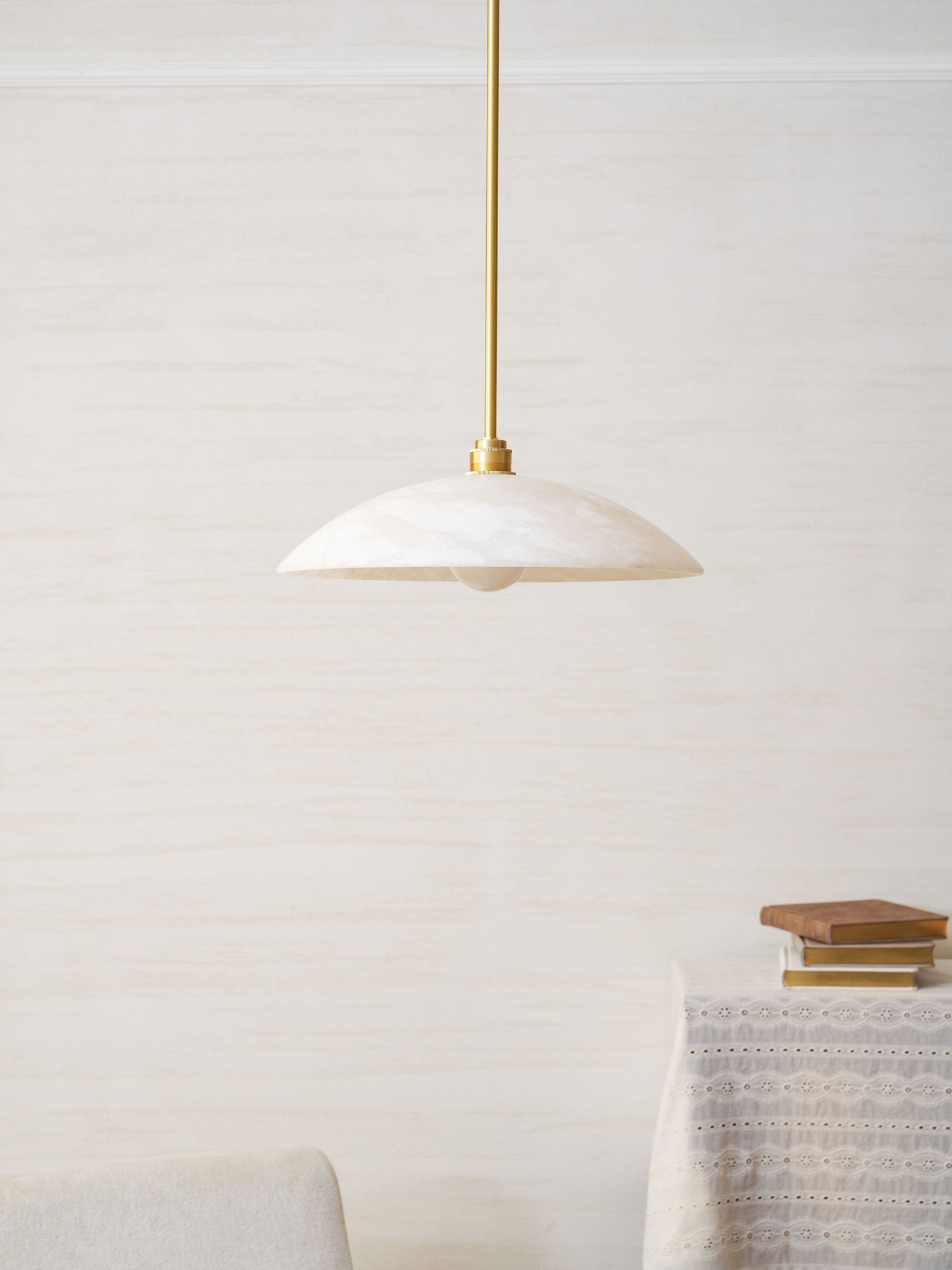 Alabaster Dome Pendant Lamp