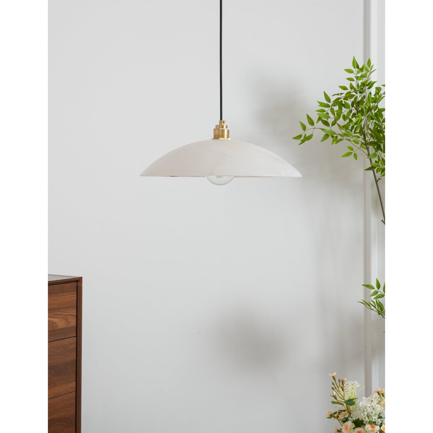 Alabaster Dome Swag Alabaster Pendant Lamp