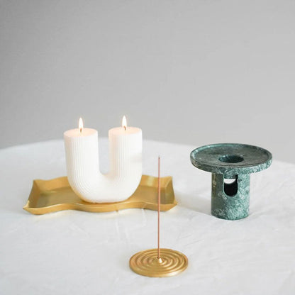 Arc Pillar Marble Candle Holder