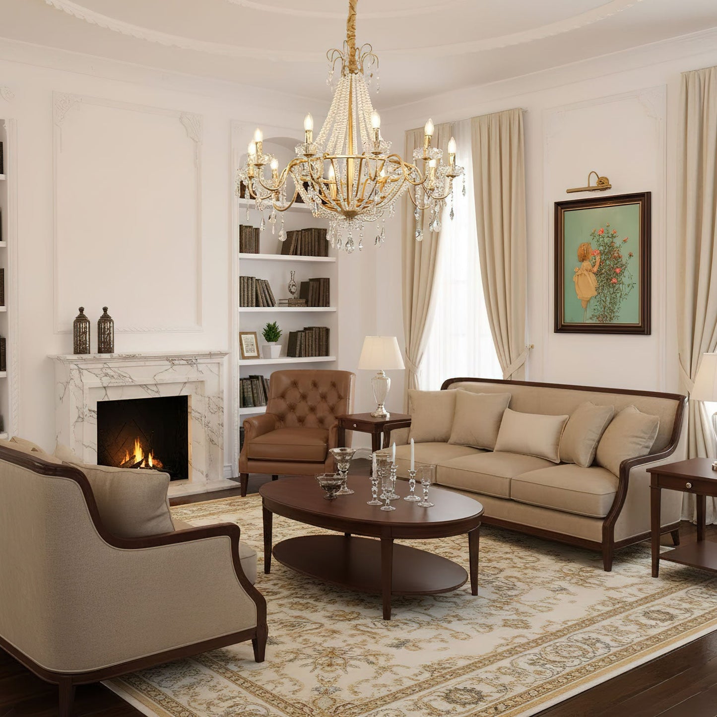 Arcadia Gold Chandelier