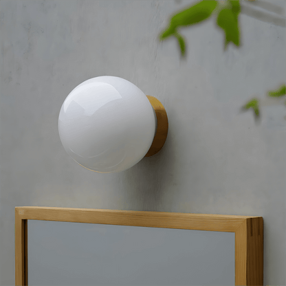 Aura Globe Glass Wall Light