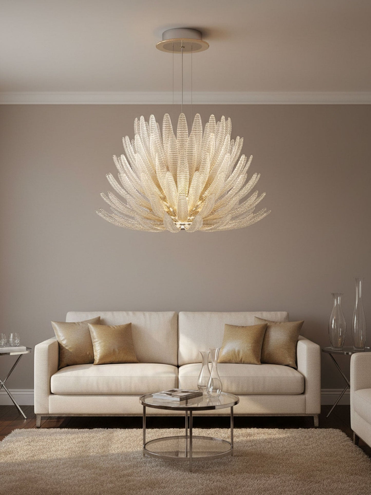 Aurelia Glass Petal Chandelier