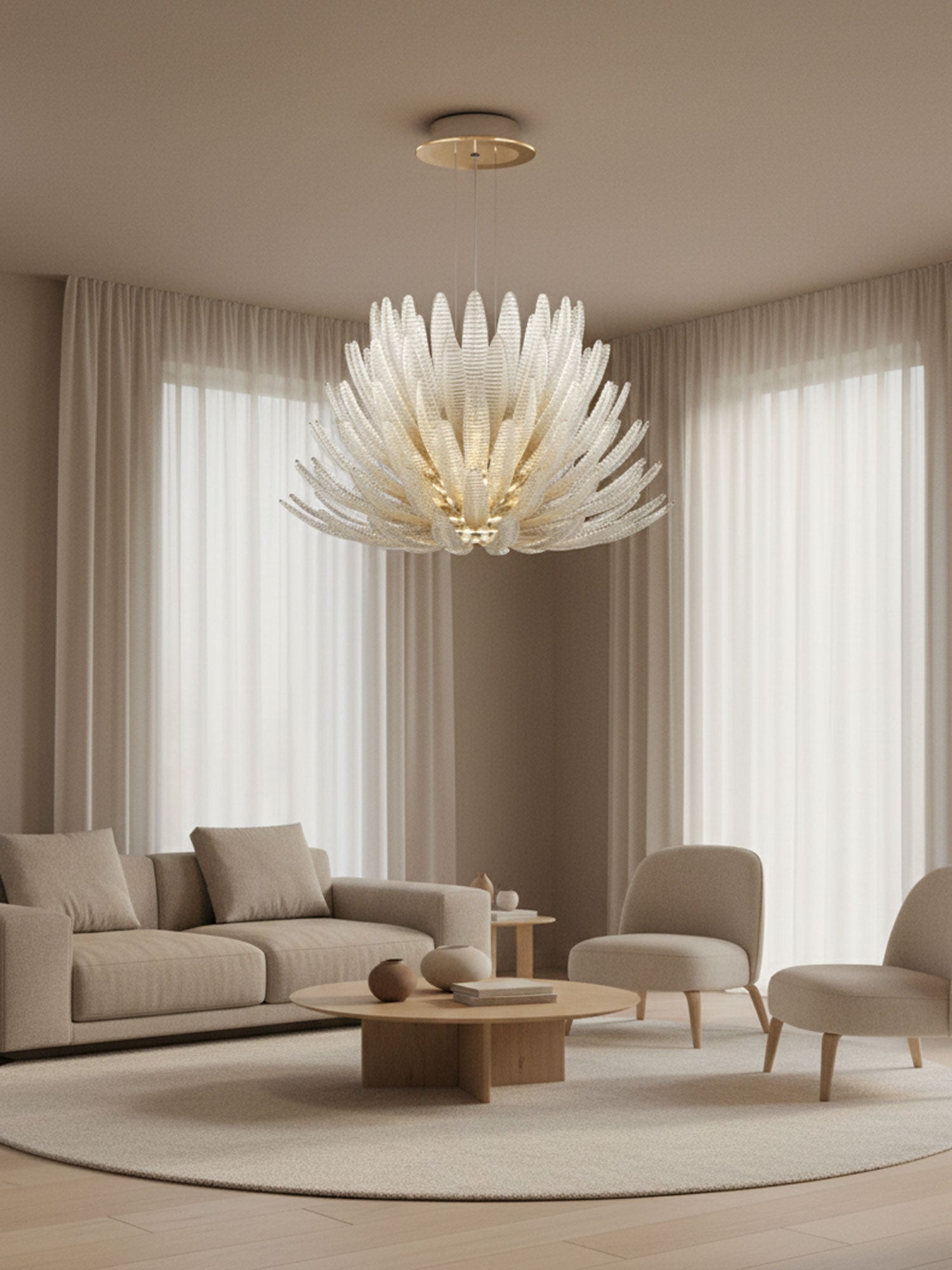 Aurelia Glass Petal Chandelier