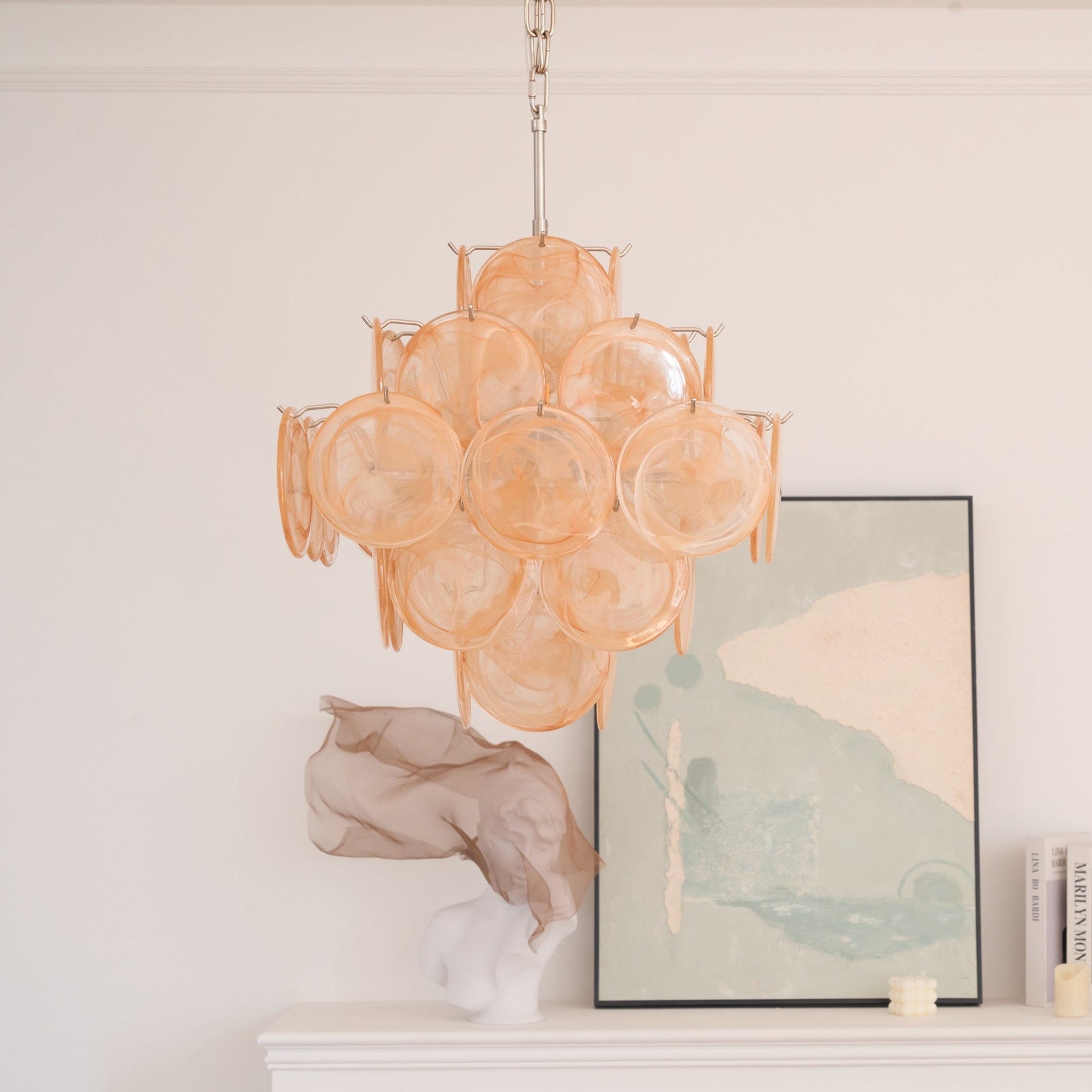 Aurelia Apricot Murano Glass Chandelier