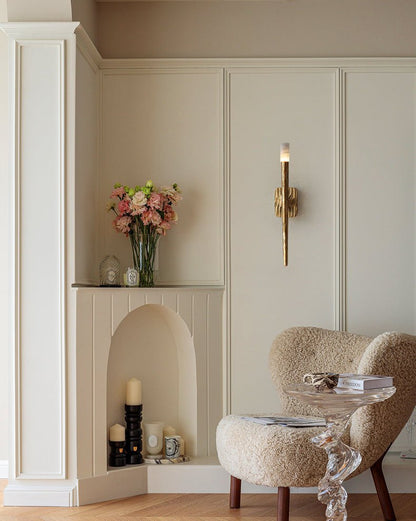 Aurelian Sculpted Alabaster Sconce