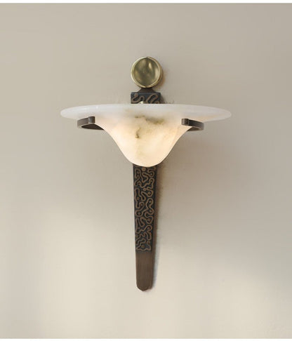 Aurelian Crest Alabaster Wall Sconce
