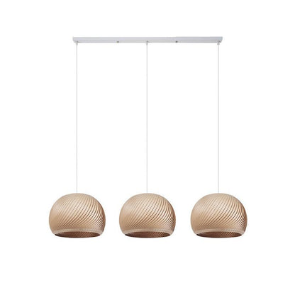 Aurora Whorl Wood Pendant Lamp