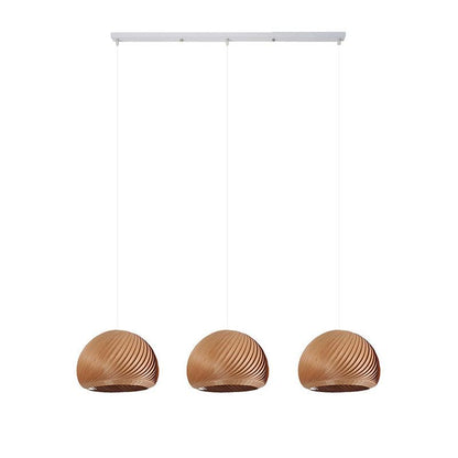 Aurora Whorl Wood Pendant Lamp