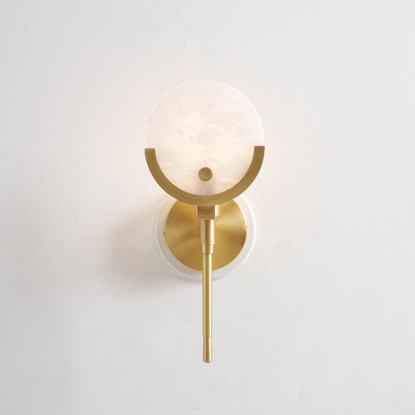 Ava Brass Alabaster Wall Lamp
