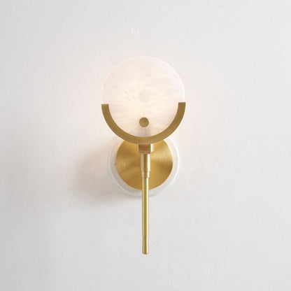 Ava Brass Alabaster Wall Lamp