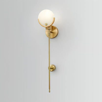 Ava Brass Alabaster Wall Lamp