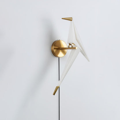 Paper Crane Plug-In Wall Lamp