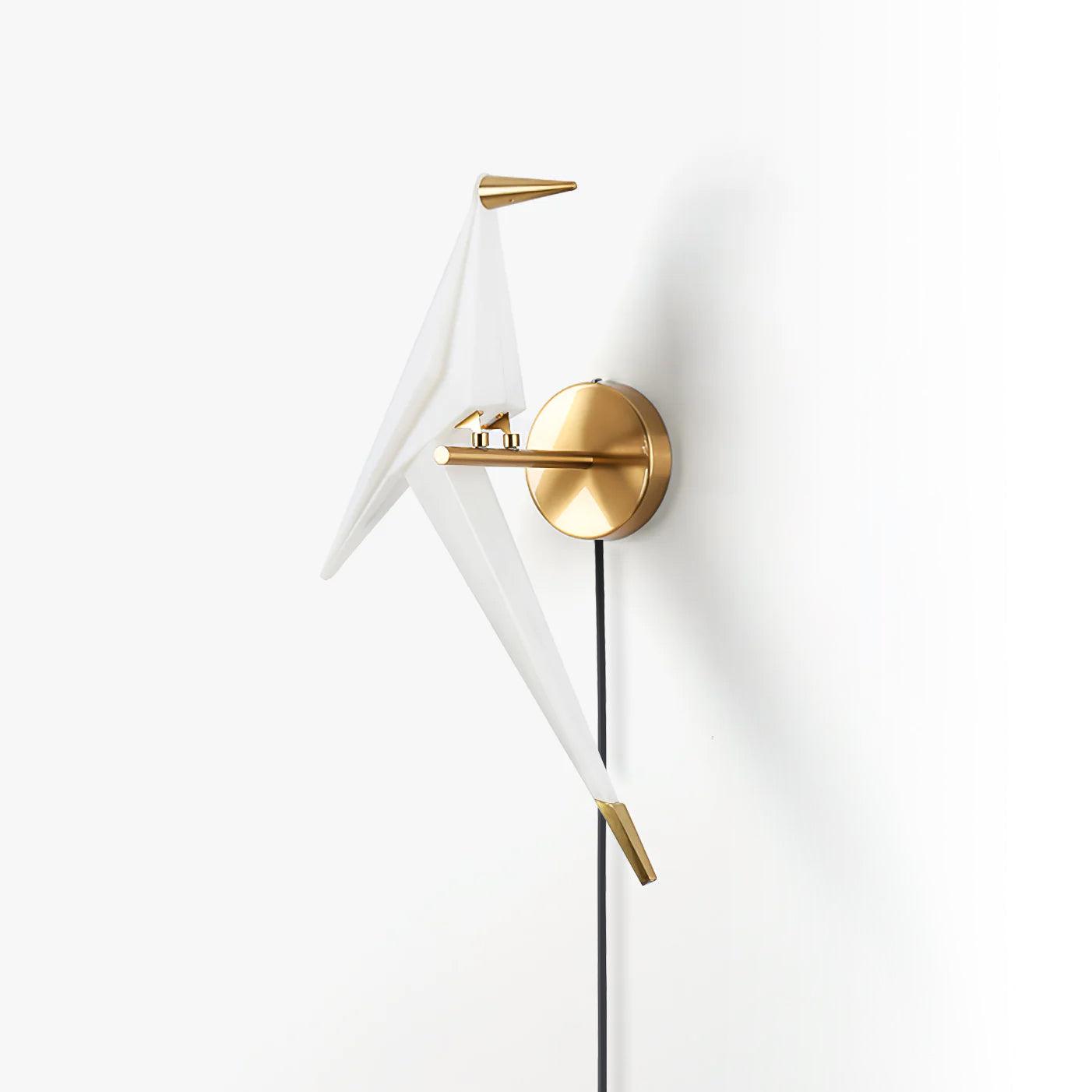 Paper Crane Plug-In Wall Lamp
