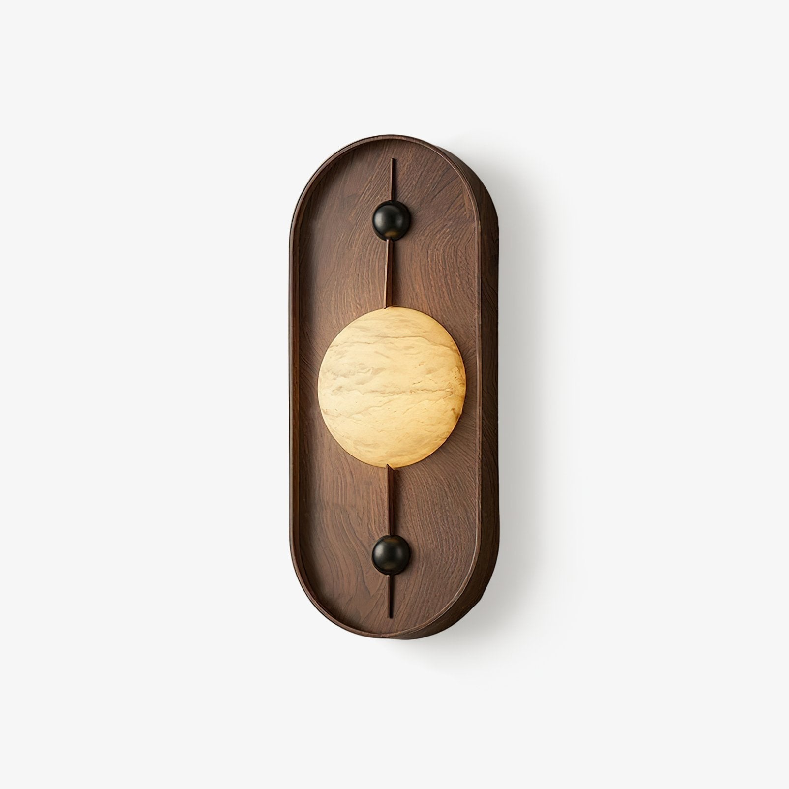 Bezel Alabaster Plug-in Wall Lamp