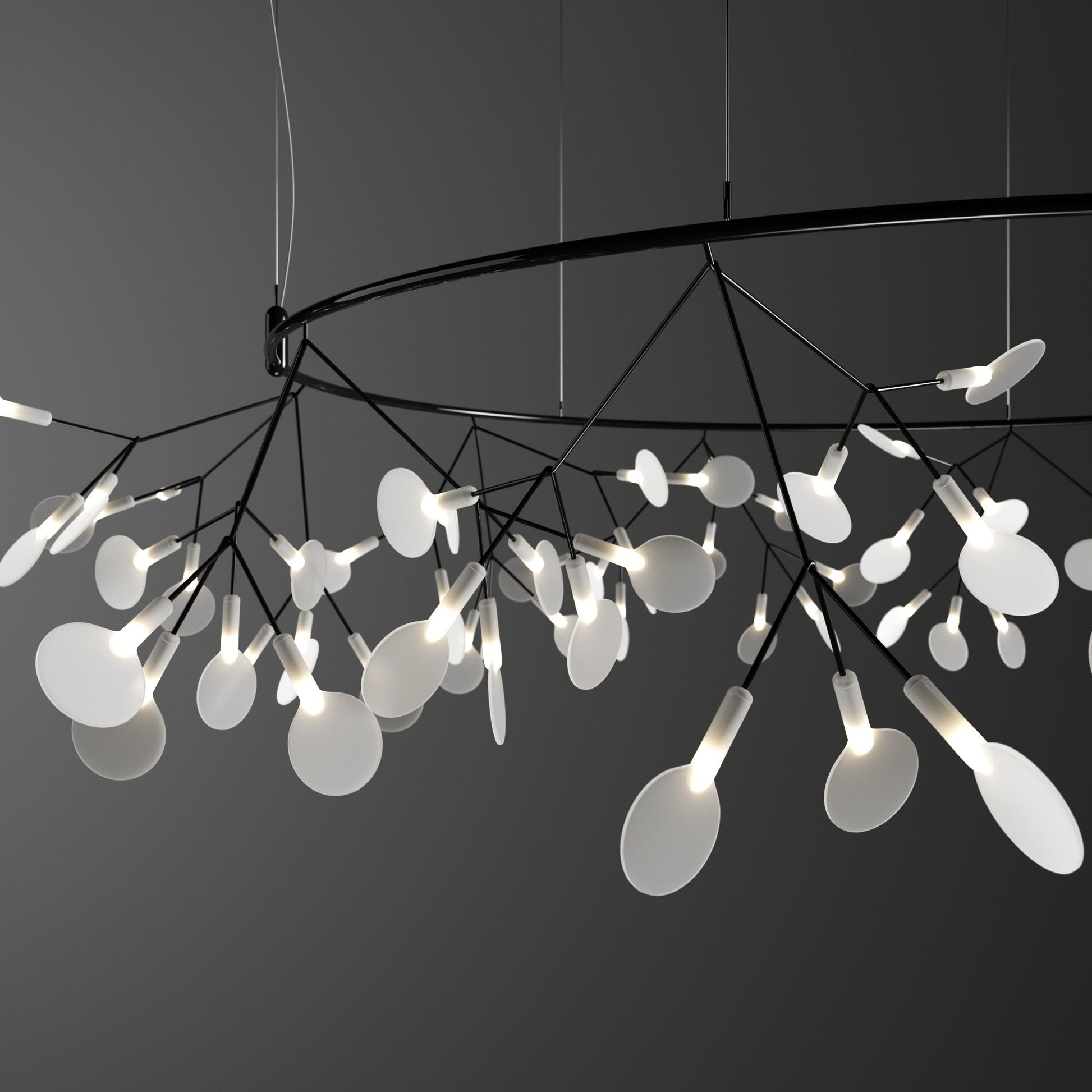 Black Big O Firefly LED Chandelier