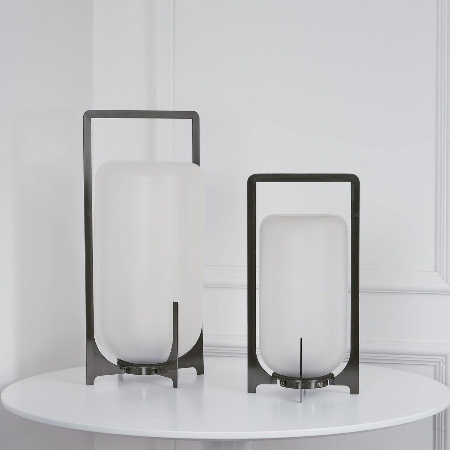 Steel Twilight Lantern Table Light