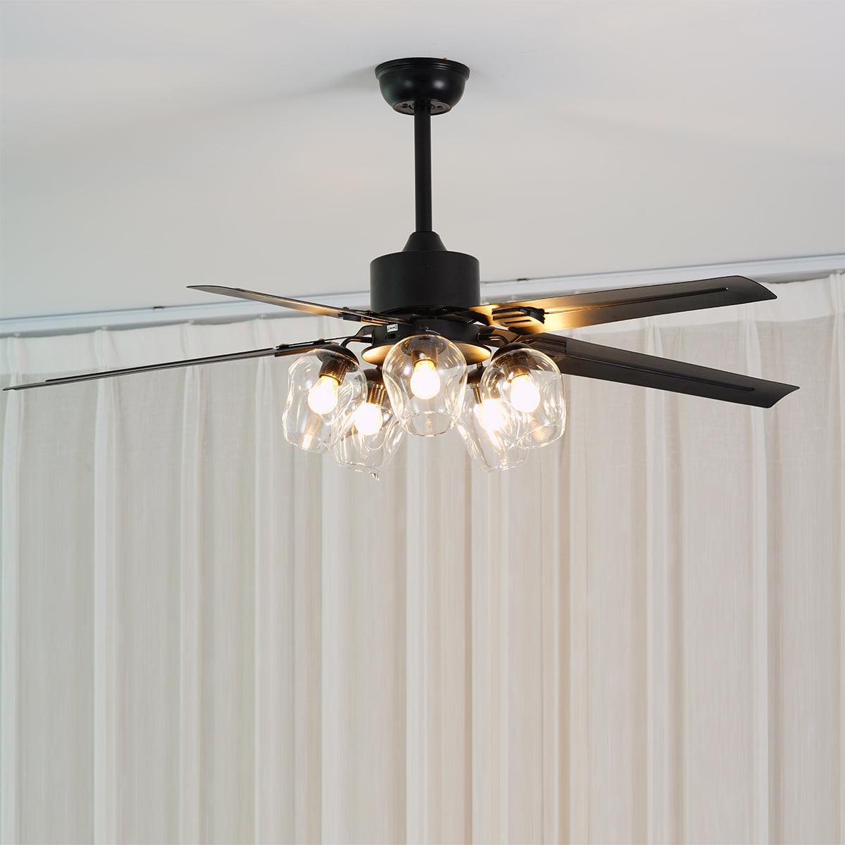 Black Vintage Ceiling Fan Light
