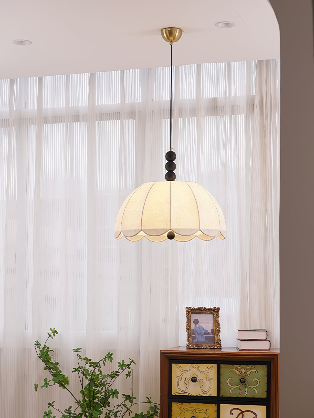 Blossom Fabric Swag Pendant Light