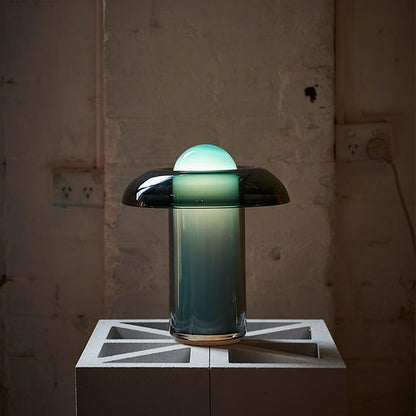 Glass Mushroom Table Lamp