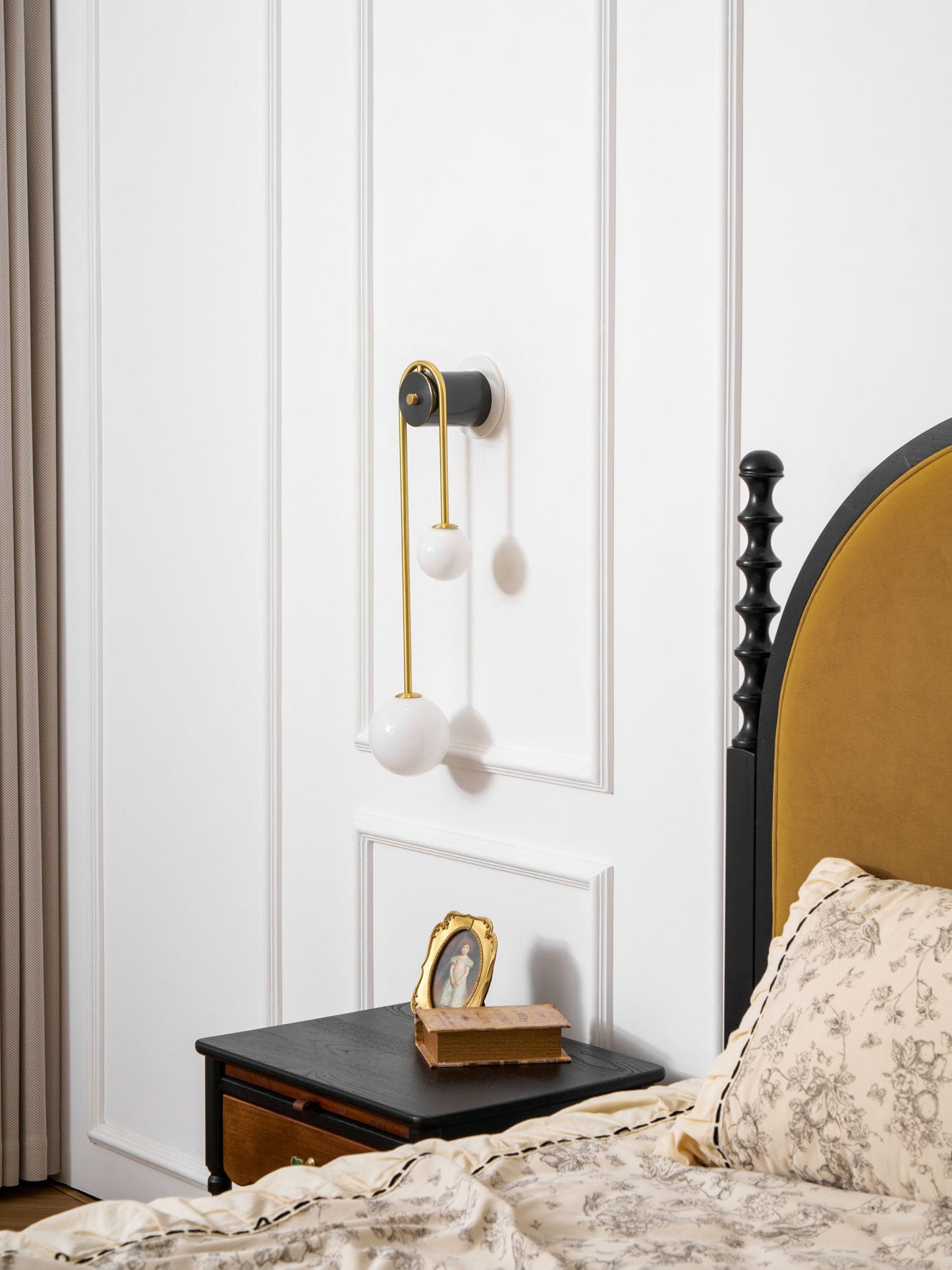 Brass Arc Wall Light
