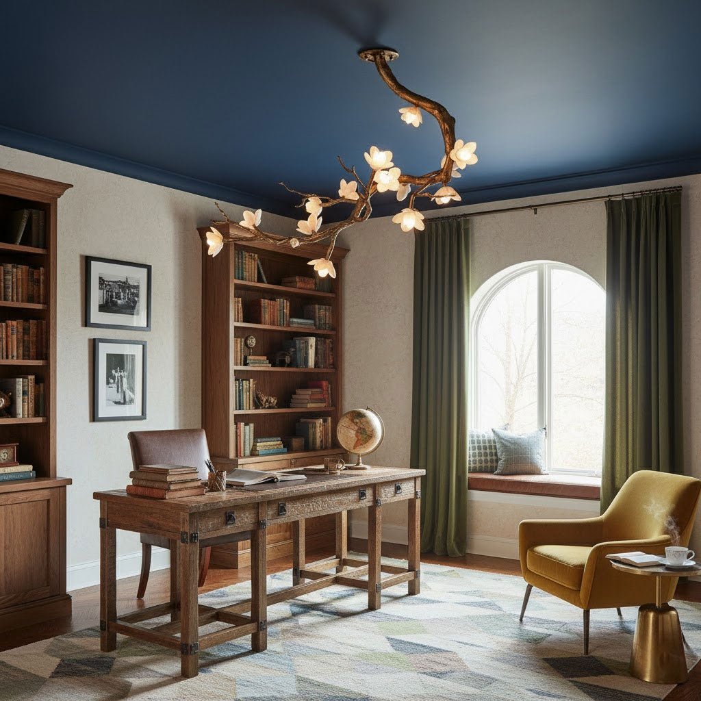 Brass Flower Branch Chandelier