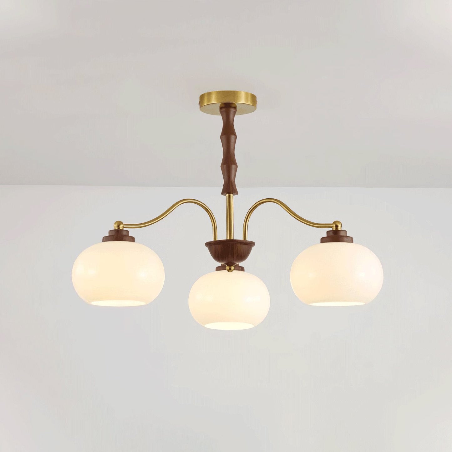 Persimmon Glass Globe Chandelier