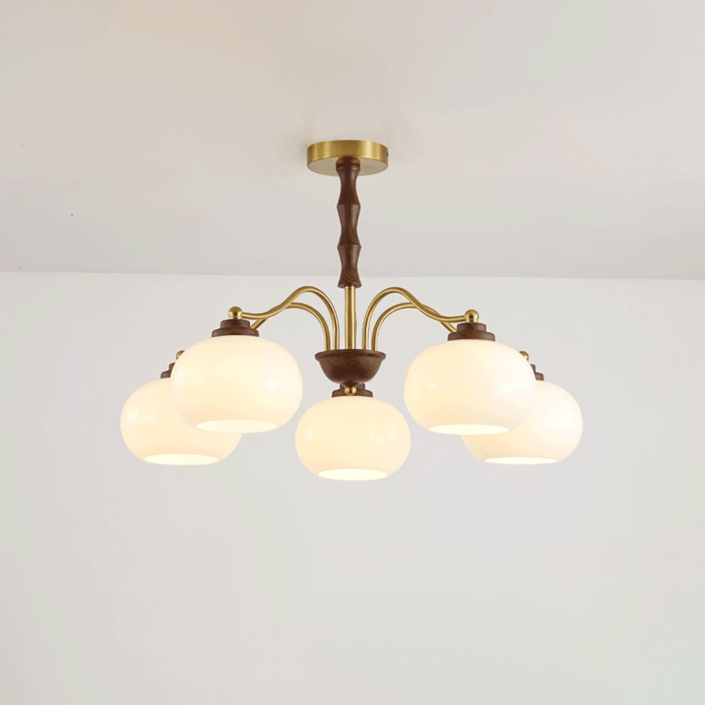 Persimmon Glass Globe Chandelier