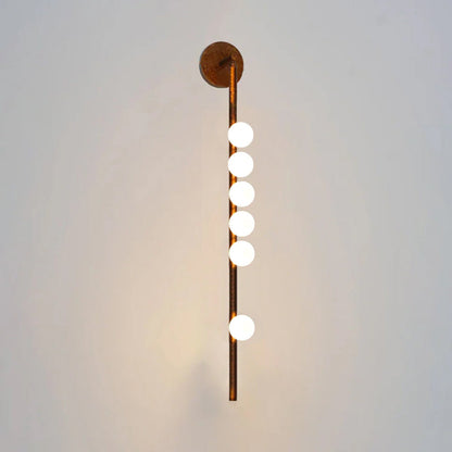 Brass Glass Tube Wall Lamp