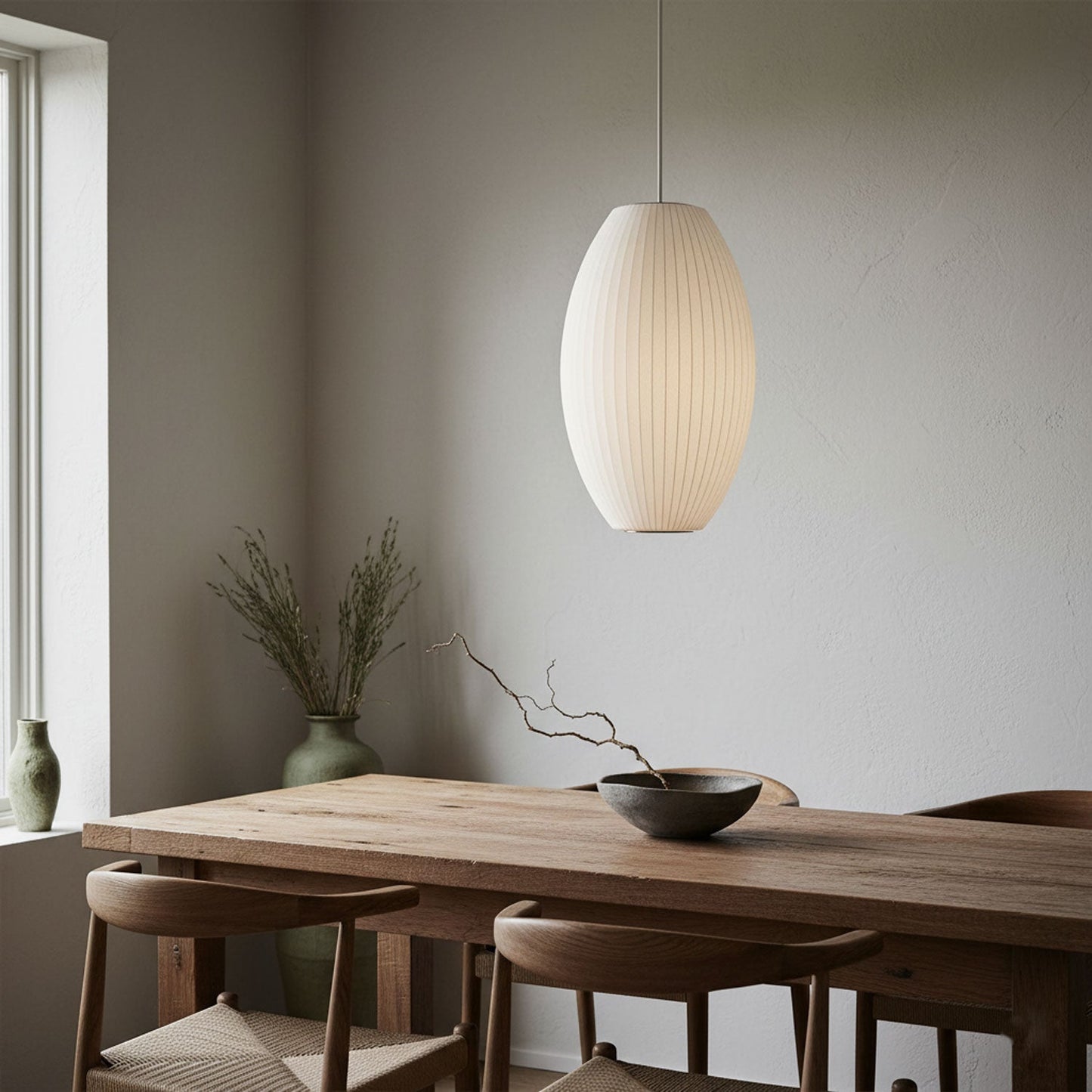 Bubble Mulberry Silk Pendant Lamp